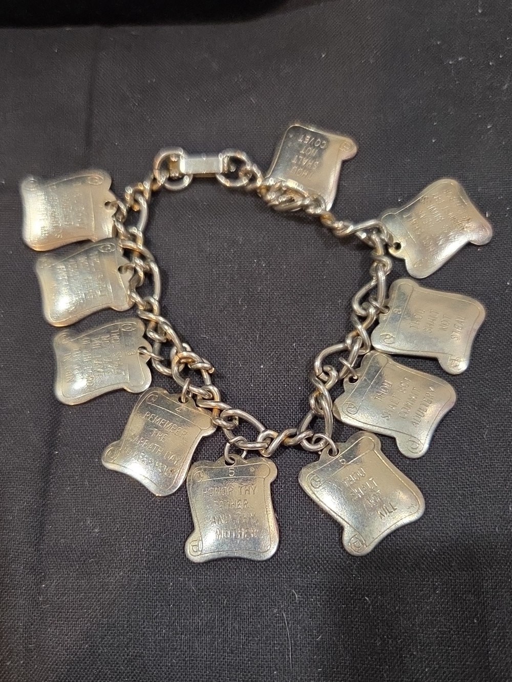 VINTAGE 10 COMMANDMENTS BRACELET